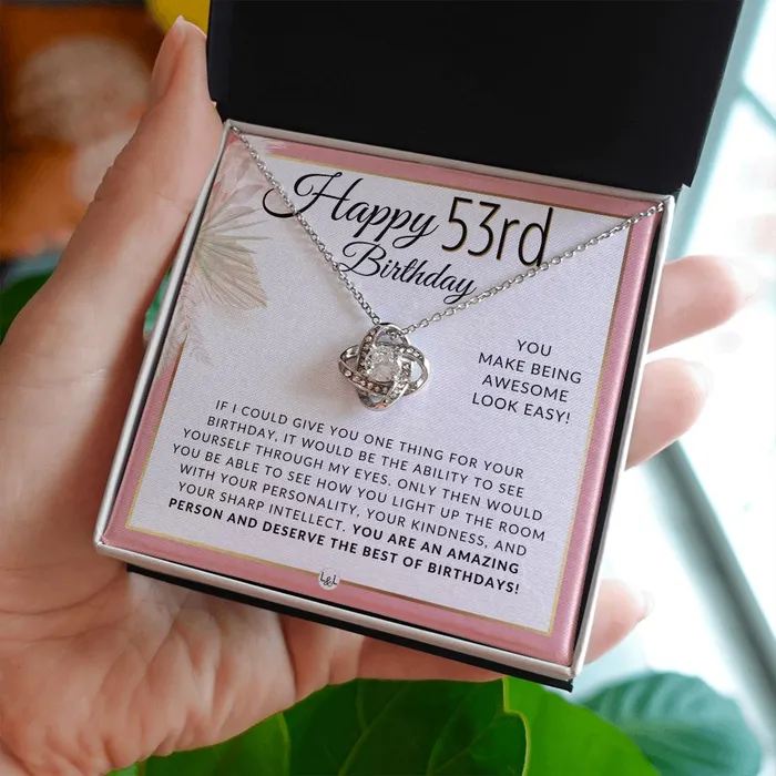 ShineOn Fulfillment Necklaces 53rd Birthday Gift For Her Necklace For 53 Year Old Beautiful Womans Birthday Pendant Jewelry