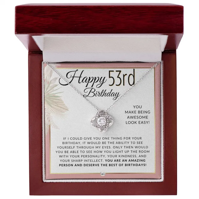 ShineOn Fulfillment Necklaces 53rd Birthday Gift For Her Necklace For 53 Year Old Beautiful Womans Birthday Pendant Jewelry