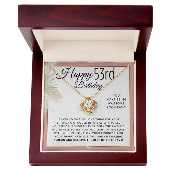 ShineOn Fulfillment Necklaces 53rd Birthday Gift For Her Necklace For 53 Year Old Beautiful Womans Birthday Pendant Jewelry