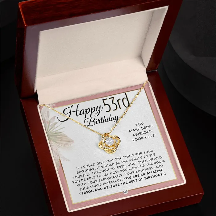 ShineOn Fulfillment Necklaces 53rd Birthday Gift For Her Necklace For 53 Year Old Beautiful Womans Birthday Pendant Jewelry