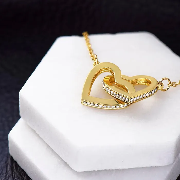 ShineOn Fulfillment Necklaces Always Remember How Proud I Am Gift for Granddaughter Interlocking Heart Pendant Necklace