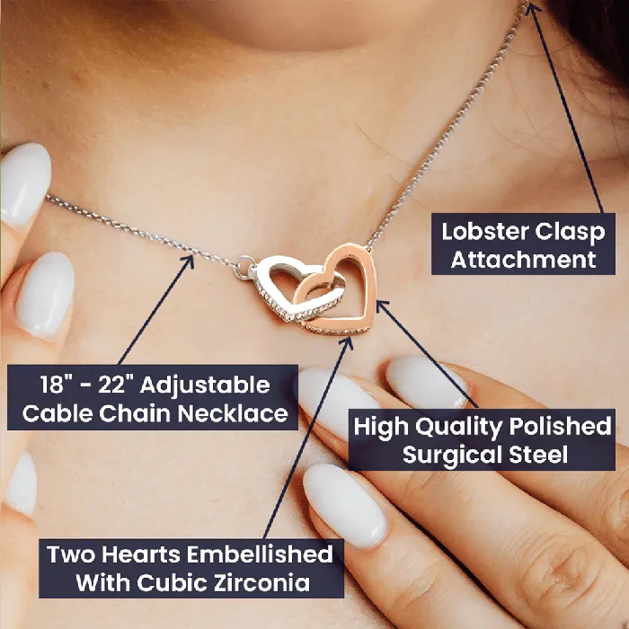 ShineOn Fulfillment Necklaces Always Remember How Proud I Am Gift for Granddaughter Interlocking Heart Pendant Necklace