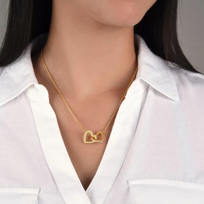 ShineOn Fulfillment Necklaces Always Remember How Proud I Am Gift for Granddaughter Interlocking Heart Pendant Necklace
