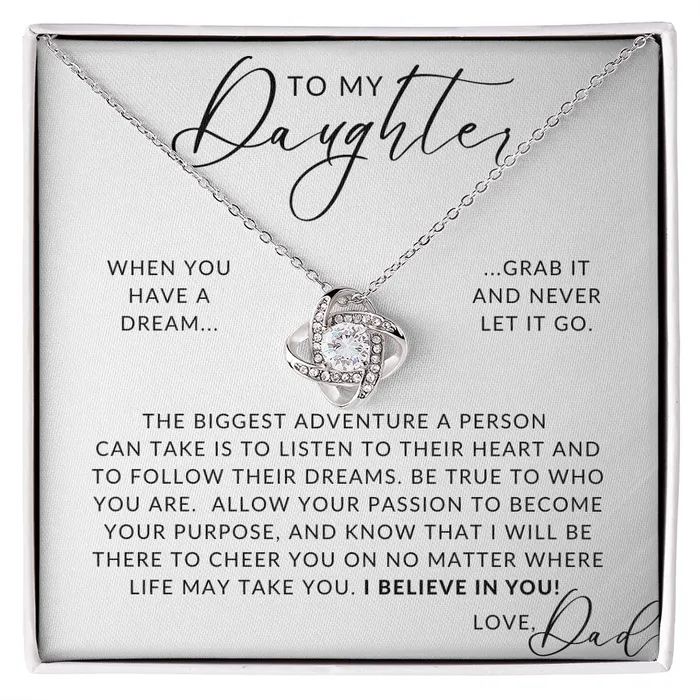 ShineOn Fulfillment Necklaces Follow Your Dreams To My Daughter From Dad Gift Father to Daughter Necklace ShineOn Fulfillment Necklaces Follow Your Dreams To My Daughter From Dad Gift Father to Daughter Necklace