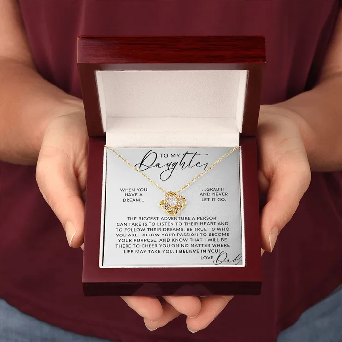 ShineOn Fulfillment Necklaces Follow Your Dreams To My Daughter From Dad Gift Father to Daughter Necklace