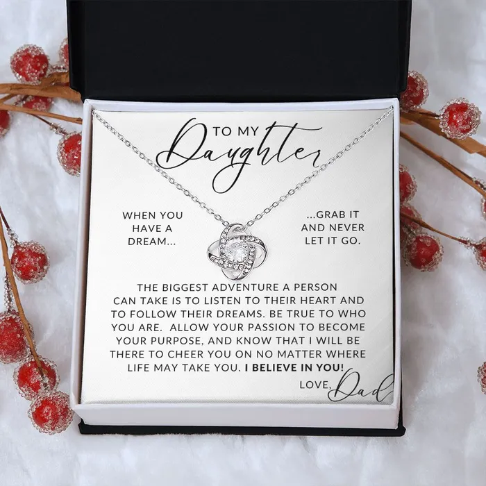 ShineOn Fulfillment Necklaces Follow Your Dreams To My Daughter From Dad Gift Father to Daughter Necklace