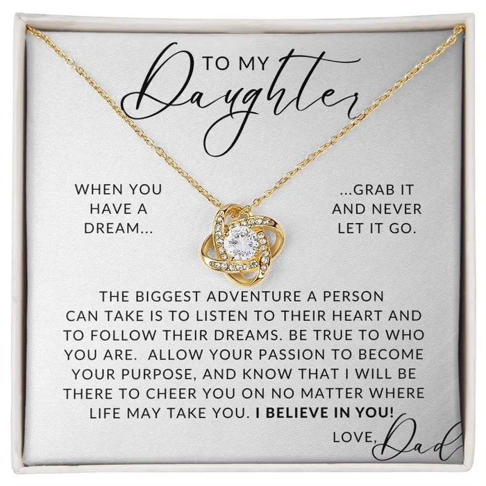 ShineOn Fulfillment Necklaces Follow Your Dreams To My Daughter From Dad Gift Father to Daughter Necklace