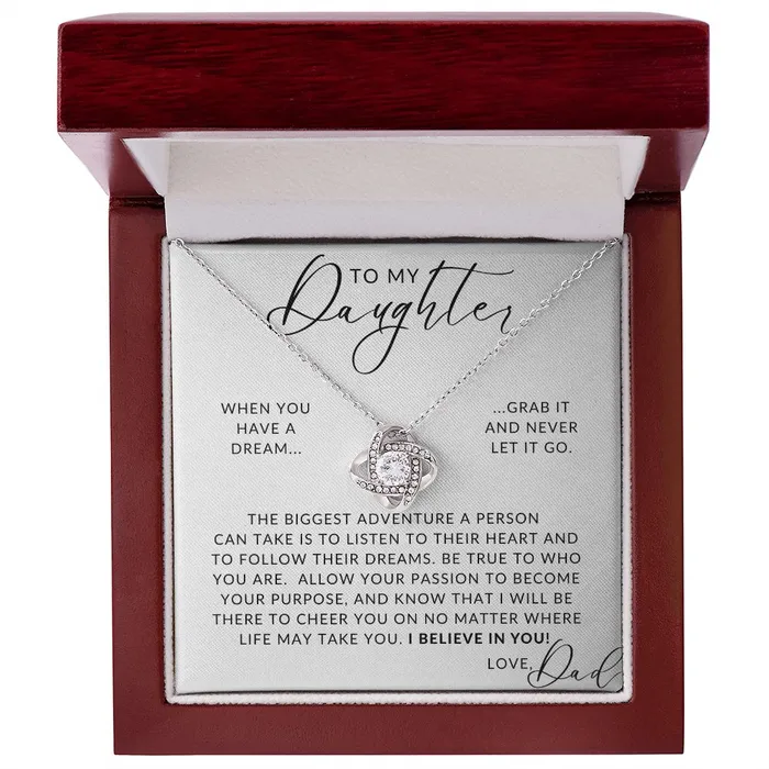 ShineOn Fulfillment Necklaces Follow Your Dreams To My Daughter From Dad Gift Father to Daughter Necklace