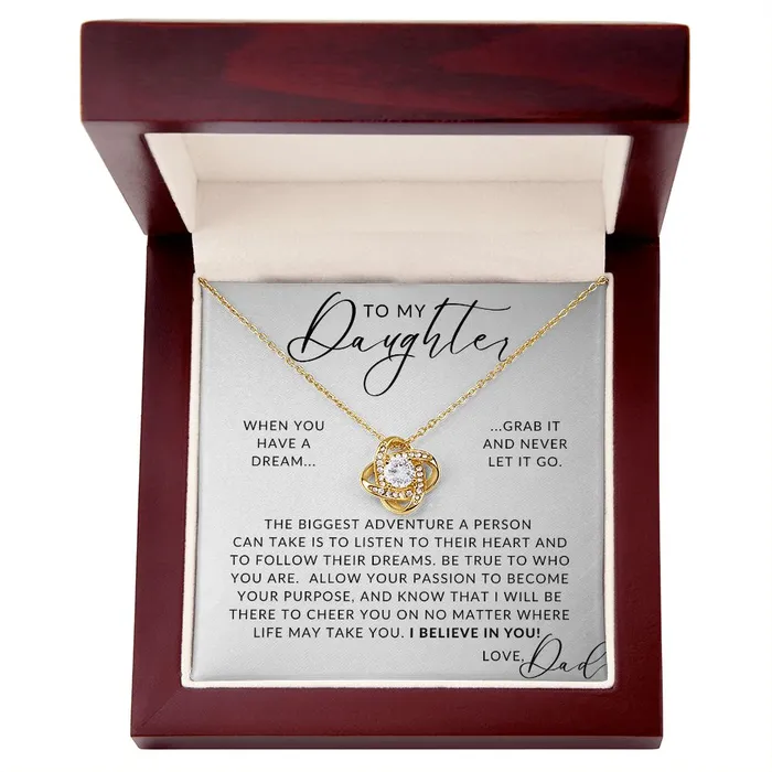 ShineOn Fulfillment Necklaces Follow Your Dreams To My Daughter From Dad Gift Father to Daughter Necklace