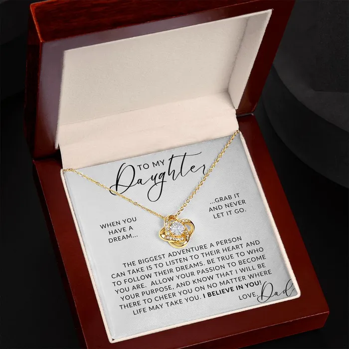 ShineOn Fulfillment Necklaces Follow Your Dreams To My Daughter From Dad Gift Father to Daughter Necklace