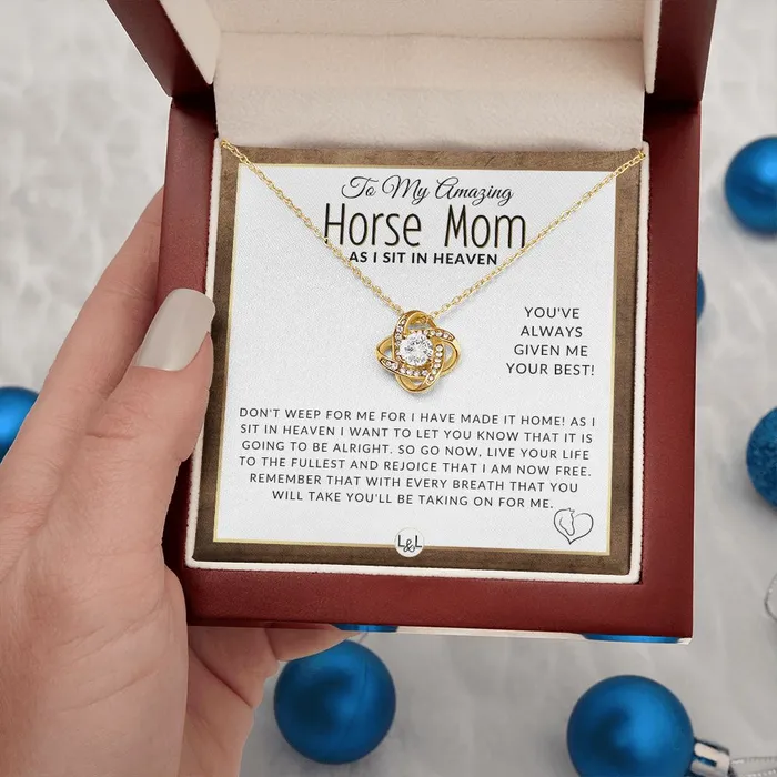 ShineOn Fulfillment Necklaces I Have Made It Home For Grieving Horse Mom Horse Memorial Gift Horse Loss Keepsake Horse in Heaven Condolence And Comfort Sympathy Gift Horse Mom Keepsake Necklace