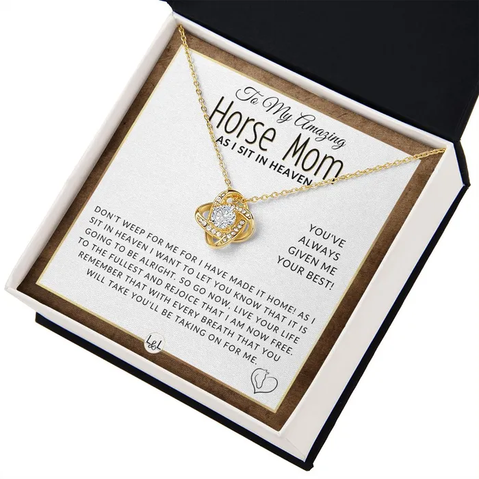 ShineOn Fulfillment Necklaces I Have Made It Home For Grieving Horse Mom Horse Memorial Gift Horse Loss Keepsake Horse in Heaven Condolence And Comfort Sympathy Gift Horse Mom Keepsake Necklace