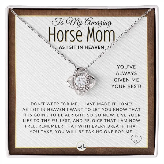 ShineOn Fulfillment Necklaces I Have Made It Home For Grieving Horse Mom Horse Memorial Gift Horse Loss Keepsake Horse in Heaven Condolence And Comfort Sympathy Gift Horse Mom Keepsake Necklace