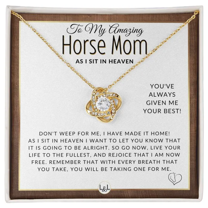 ShineOn Fulfillment Necklaces I Have Made It Home For Grieving Horse Mom Horse Memorial Gift Horse Loss Keepsake Horse in Heaven Condolence And Comfort Sympathy Gift Horse Mom Keepsake Necklace
