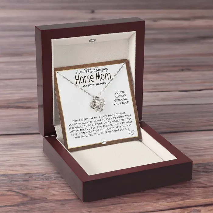 ShineOn Fulfillment Necklaces I Have Made It Home For Grieving Horse Mom Horse Memorial Gift Horse Loss Keepsake Horse in Heaven Condolence And Comfort Sympathy Gift Horse Mom Keepsake Necklace