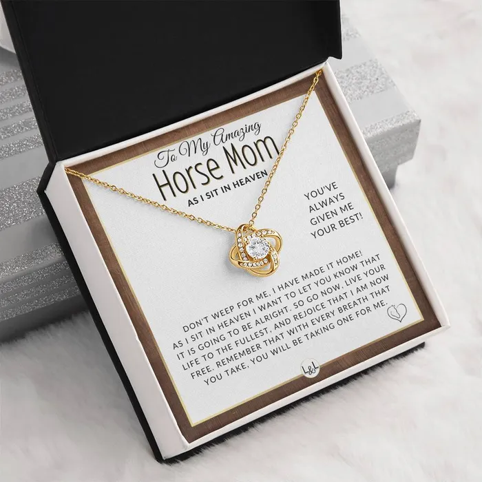 ShineOn Fulfillment Necklaces I Have Made It Home For Grieving Horse Mom Horse Memorial Gift Horse Loss Keepsake Horse in Heaven Condolence And Comfort Sympathy Gift Horse Mom Keepsake Necklace