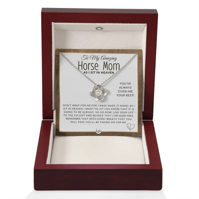 ShineOn Fulfillment Necklaces I Have Made It Home For Grieving Horse Mom Horse Memorial Gift Horse Loss Keepsake Horse in Heaven Condolence And Comfort Sympathy Gift Horse Mom Keepsake Necklace
