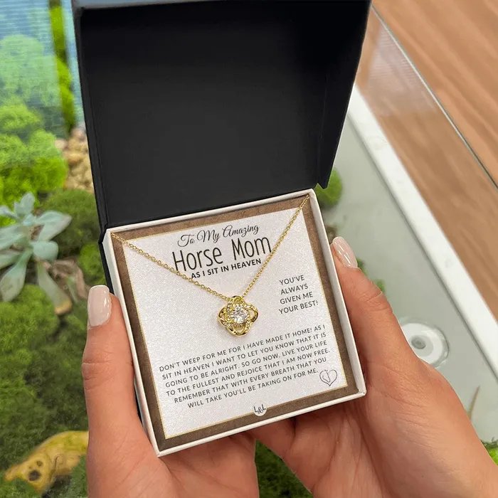 ShineOn Fulfillment Necklaces I Have Made It Home For Grieving Horse Mom Horse Memorial Gift Horse Loss Keepsake Horse in Heaven Condolence And Comfort Sympathy Gift Horse Mom Keepsake Necklace
