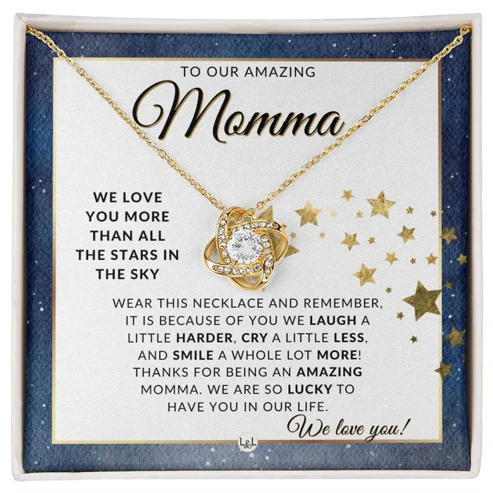ShineOn Fulfillment Necklaces Momma Gift From The Kids Meaningful Necklace Great For Mothers Day Christmas Her Birthday Or As An Encouragement Gift ShineOn Fulfillment Necklaces Momma Gift From The Kids Meaningful Necklace Great For Mothers Day Christmas Her Birthday Or As An Encouragement Gift
