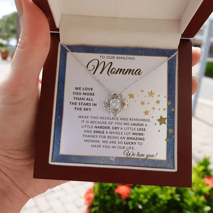 ShineOn Fulfillment Necklaces Momma Gift From The Kids Meaningful Necklace Great For Mothers Day Christmas Her Birthday Or As An Encouragement Gift