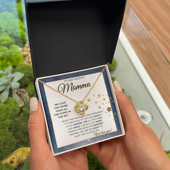 ShineOn Fulfillment Necklaces Momma Gift From The Kids Meaningful Necklace Great For Mothers Day Christmas Her Birthday Or As An Encouragement Gift