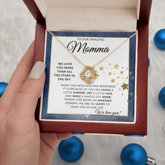 ShineOn Fulfillment Necklaces Momma Gift From The Kids Meaningful Necklace Great For Mothers Day Christmas Her Birthday Or As An Encouragement Gift