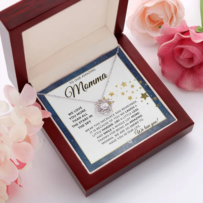 ShineOn Fulfillment Necklaces Momma Gift From The Kids Meaningful Necklace Great For Mothers Day Christmas Her Birthday Or As An Encouragement Gift
