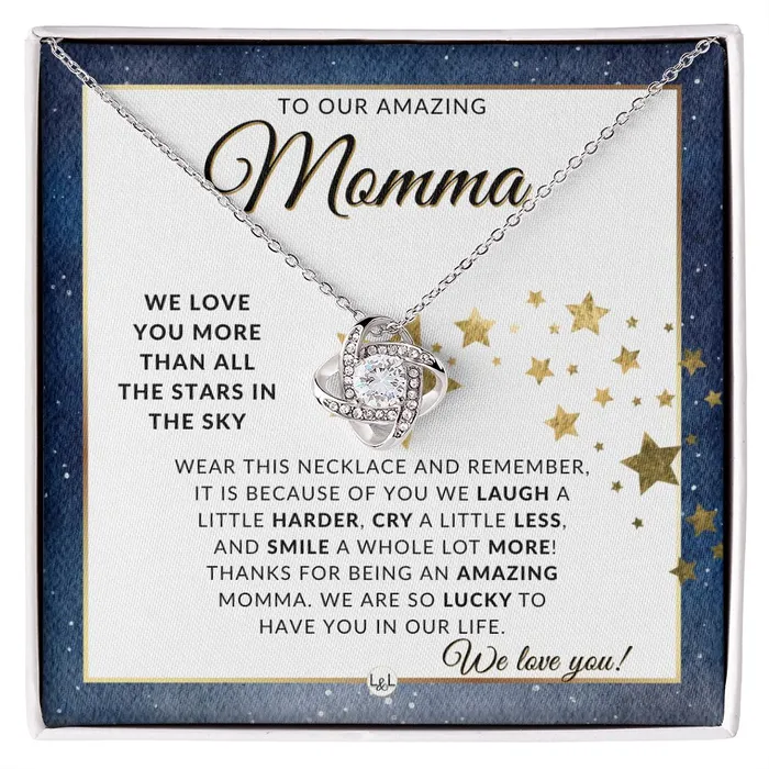ShineOn Fulfillment Necklaces Momma Gift From The Kids Meaningful Necklace Great For Mothers Day Christmas Her Birthday Or As An Encouragement Gift