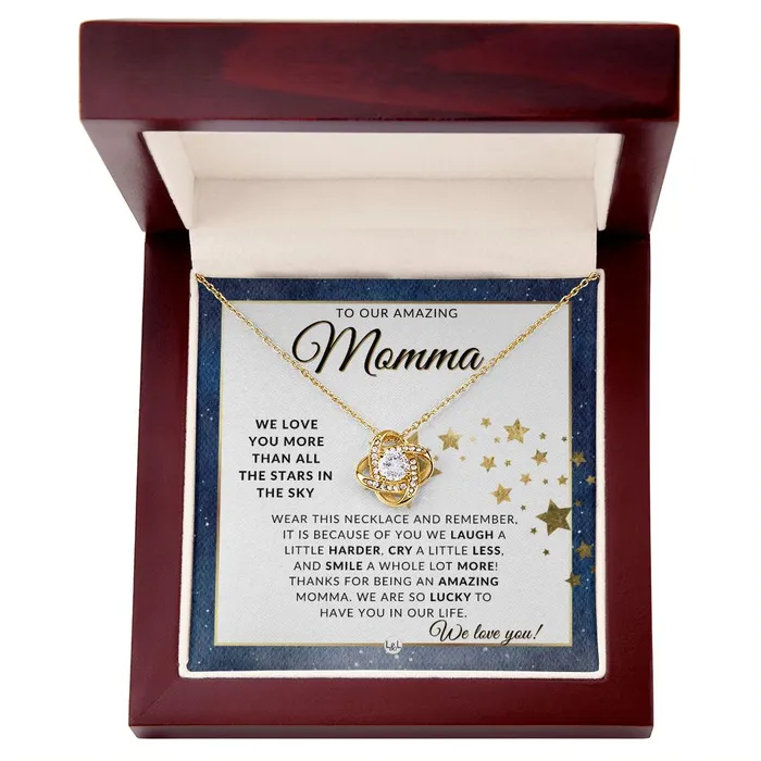 ShineOn Fulfillment Necklaces Momma Gift From The Kids Meaningful Necklace Great For Mothers Day Christmas Her Birthday Or As An Encouragement Gift