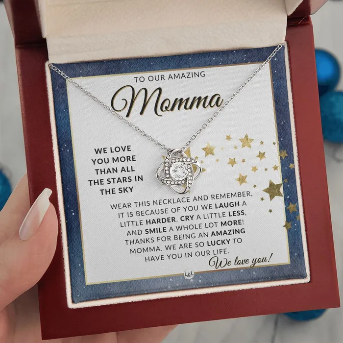 ShineOn Fulfillment Necklaces Momma Gift From The Kids Meaningful Necklace Great For Mothers Day Christmas Her Birthday Or As An Encouragement Gift