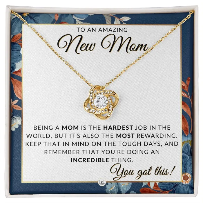 ShineOn Fulfillment Necklaces New Mom You Got This Beautiful Pendant Necklace To Celebrate Mom Great Birthday Mothers Day or Christmas Gift Idea For Her ShineOn Fulfillment Necklaces New Mom You Got This Beautiful Pendant Necklace To Celebrate Mom Great Birthday Mothers Day or Christmas Gift Idea For Her
