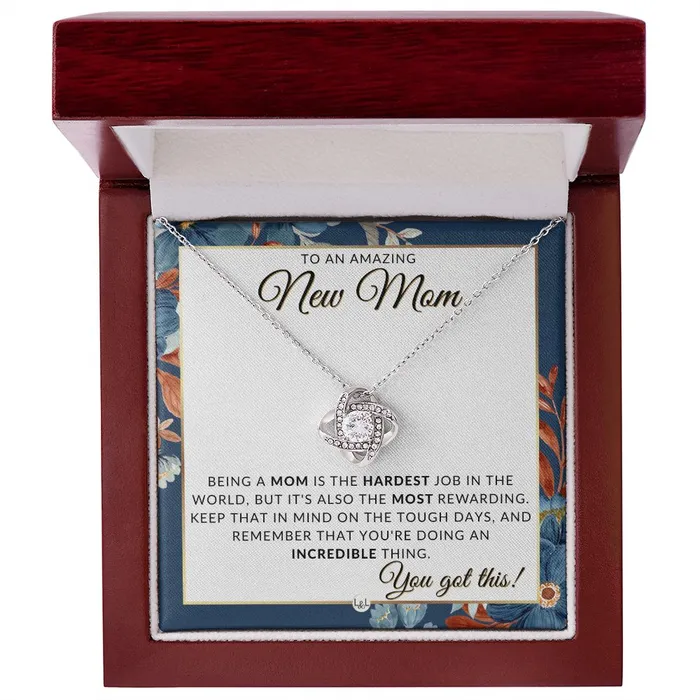 ShineOn Fulfillment Necklaces New Mom You Got This Beautiful Pendant Necklace To Celebrate Mom Great Birthday Mothers Day or Christmas Gift Idea For Her
