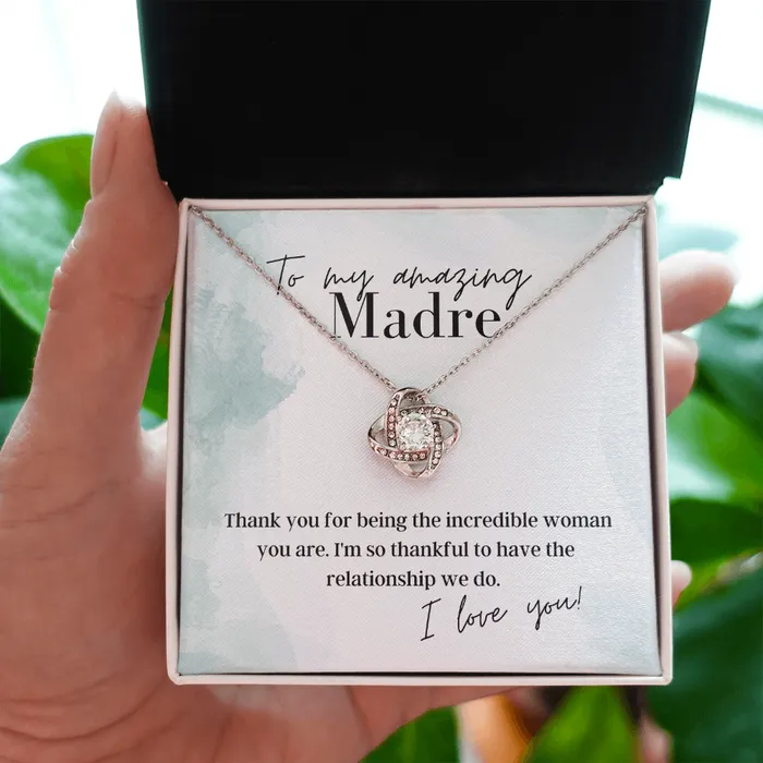 ShineOn Fulfillment Necklaces To My Amazing Madre Love Knot Pendant Necklace The Perfect Gift for Your Mardre