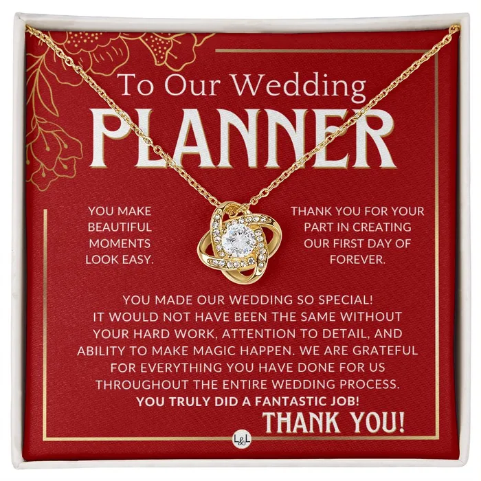 ShineOn Fulfillment Necklaces Wedding Event Planner Gift Thank You From The Couple Gratitude Gift Token of Appreciation Necklace Red and Gold Wedding Theme ShineOn Fulfillment Necklaces Wedding Event Planner Gift Thank You From The Couple Gratitude Gift Token of Appreciation Necklace Red and Gold Wedding Theme