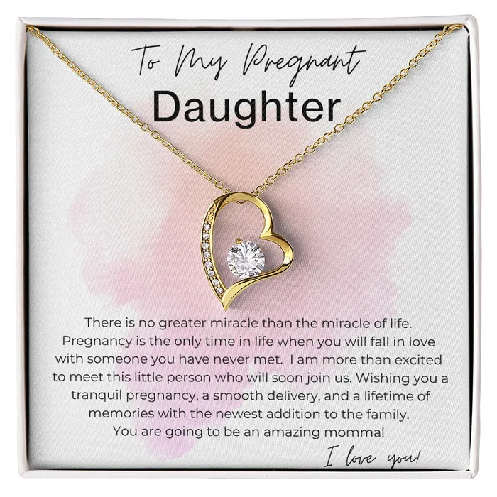 ShineOn Fulfillment Necklaces You will be an Amazing Momma Gift for Pregnant Daughter Heart Pendant Necklace