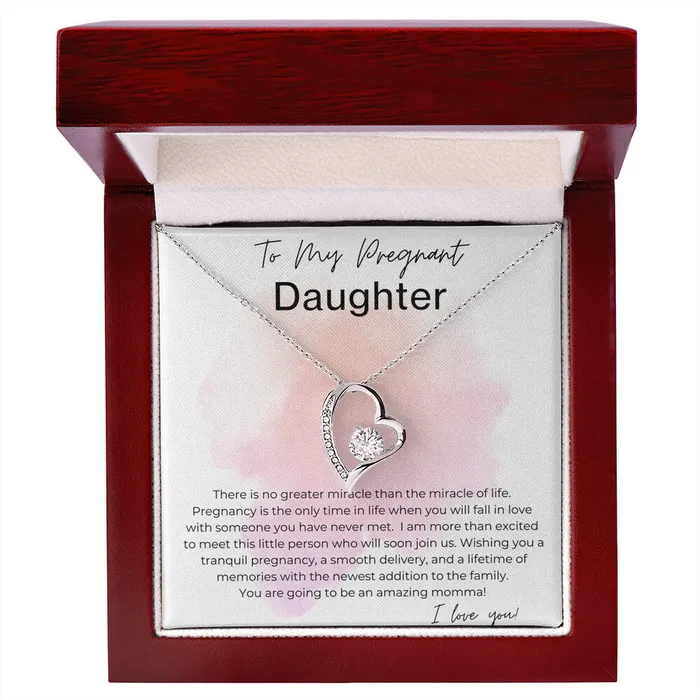 ShineOn Fulfillment Necklaces You will be an Amazing Momma Gift for Pregnant Daughter Heart Pendant Necklace