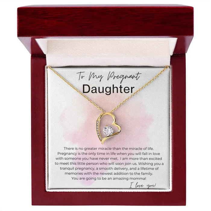 ShineOn Fulfillment Necklaces You will be an Amazing Momma Gift for Pregnant Daughter Heart Pendant Necklace