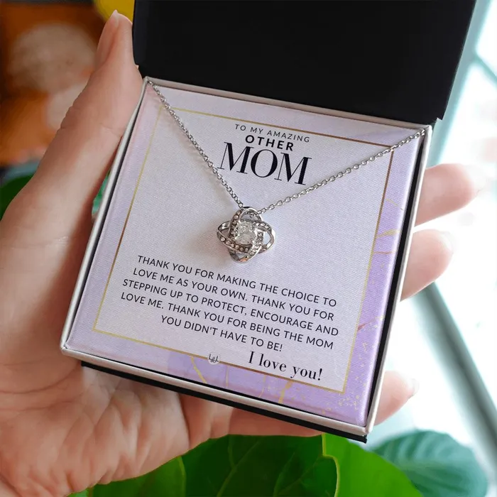 ShineOn Fulfillment Other Mom Gift Thank You Present for Stepmom Bonus Mom Second Mom Unbiological Mom or Other Mom Great For Mothers Day Christmas Her Birthday Or As An Encouragement Gift Necklaces