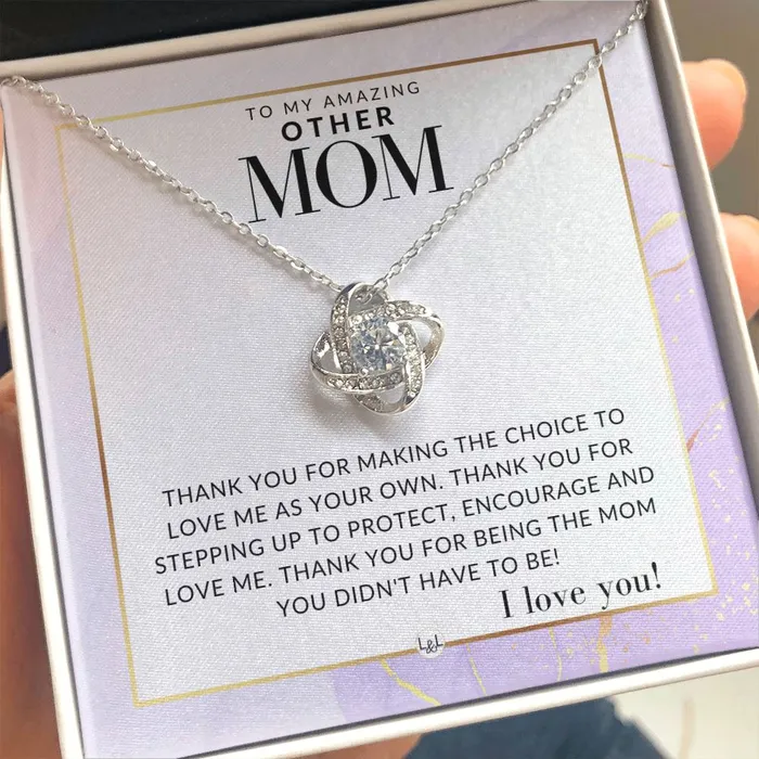 ShineOn Fulfillment Other Mom Gift Thank You Present for Stepmom Bonus Mom Second Mom Unbiological Mom or Other Mom Great For Mothers Day Christmas Her Birthday Or As An Encouragement Gift Necklaces
