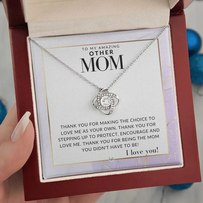 ShineOn Fulfillment Other Mom Gift Thank You Present for Stepmom Bonus Mom Second Mom Unbiological Mom or Other Mom Great For Mothers Day Christmas Her Birthday Or As An Encouragement Gift Necklaces