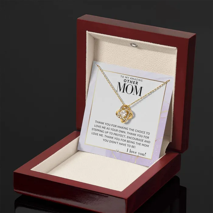 ShineOn Fulfillment Other Mom Gift Thank You Present for Stepmom Bonus Mom Second Mom Unbiological Mom or Other Mom Great For Mothers Day Christmas Her Birthday Or As An Encouragement Gift Necklaces