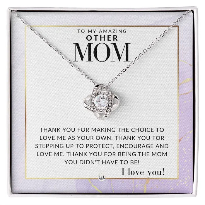 ShineOn Fulfillment Other Mom Gift Thank You Present for Stepmom Bonus Mom Second Mom Unbiological Mom or Other Mom Great For Mothers Day Christmas Her Birthday Or As An Encouragement Gift Necklaces