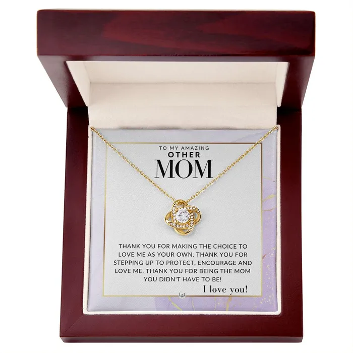 ShineOn Fulfillment Other Mom Gift Thank You Present for Stepmom Bonus Mom Second Mom Unbiological Mom or Other Mom Great For Mothers Day Christmas Her Birthday Or As An Encouragement Gift Necklaces