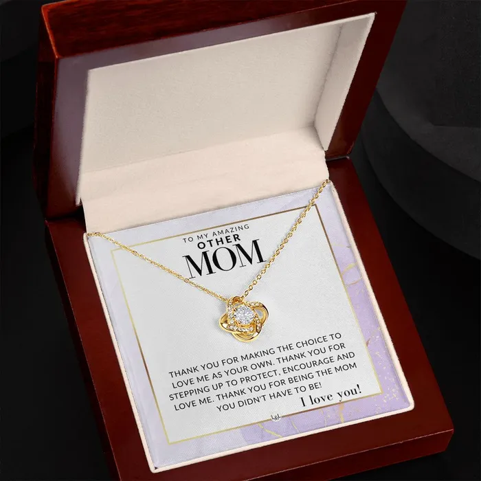 ShineOn Fulfillment Other Mom Gift Thank You Present for Stepmom Bonus Mom Second Mom Unbiological Mom or Other Mom Great For Mothers Day Christmas Her Birthday Or As An Encouragement Gift Necklaces
