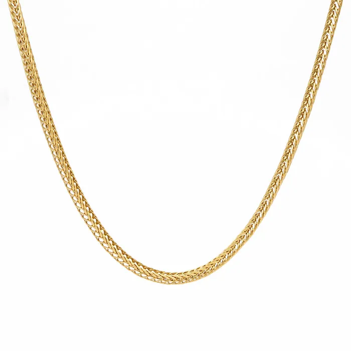 Stainless Steel 4mm Square Chain Necklace Glitters Necklaces