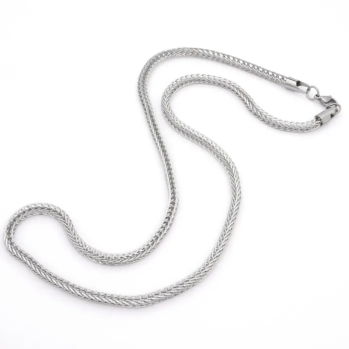 Stainless Steel 4mm Square Chain Necklace Glitters Necklaces