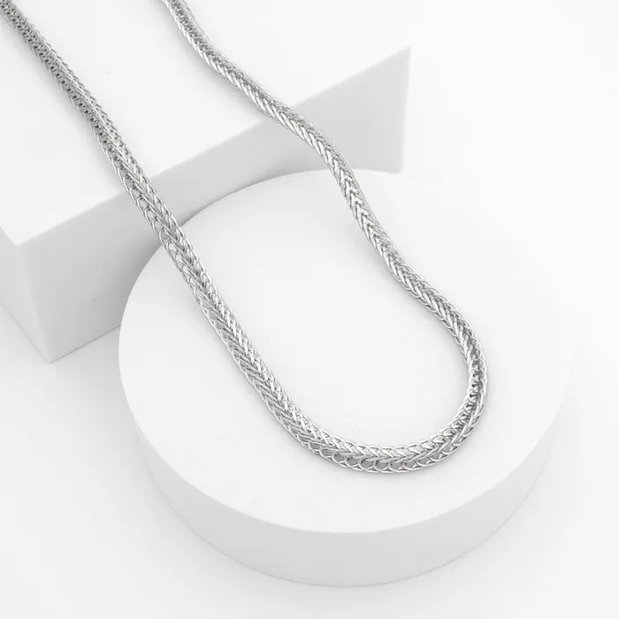 Stainless Steel 4mm Square Chain Necklace Glitters Necklaces