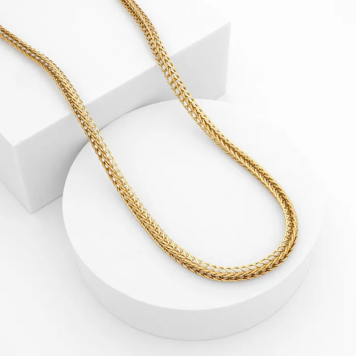 Stainless Steel 4mm Square Chain Necklace Glitters Necklaces
