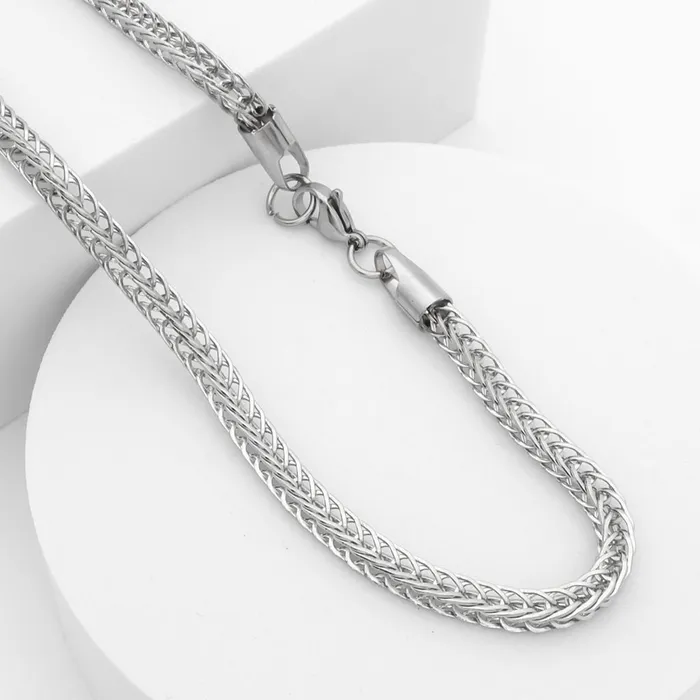 Stainless Steel 4mm Square Chain Necklace Glitters Necklaces
