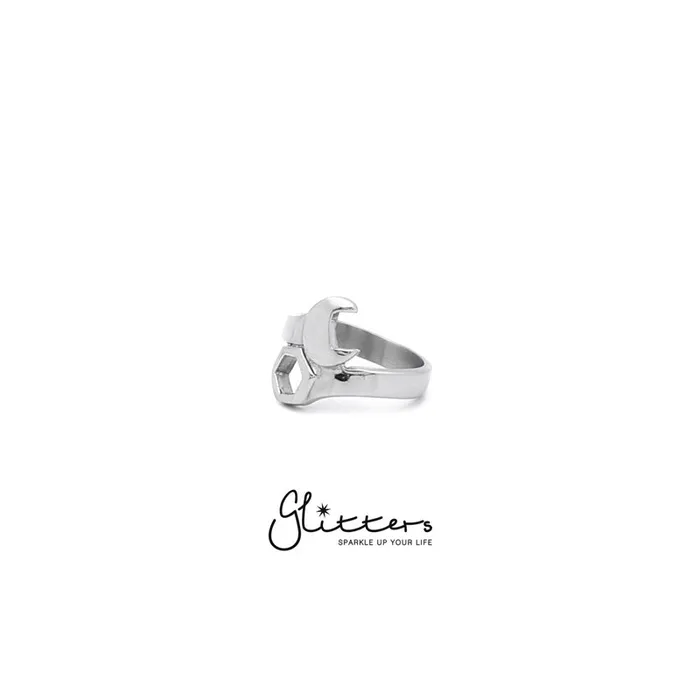 Stainless Steel Motorcycles Spanner Ring Glitters Rings